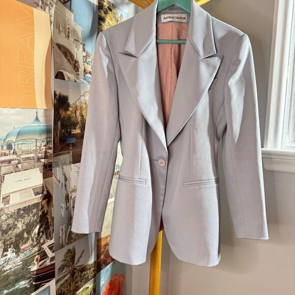 Arthur Chapnick Women's Blazer Two Tone Gray Wool Blend Size M - Picture 3 of 7